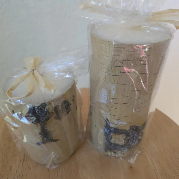 Kohl's Birch Wrapped Ski Lodge Candle Pair - Picture 1 of 3